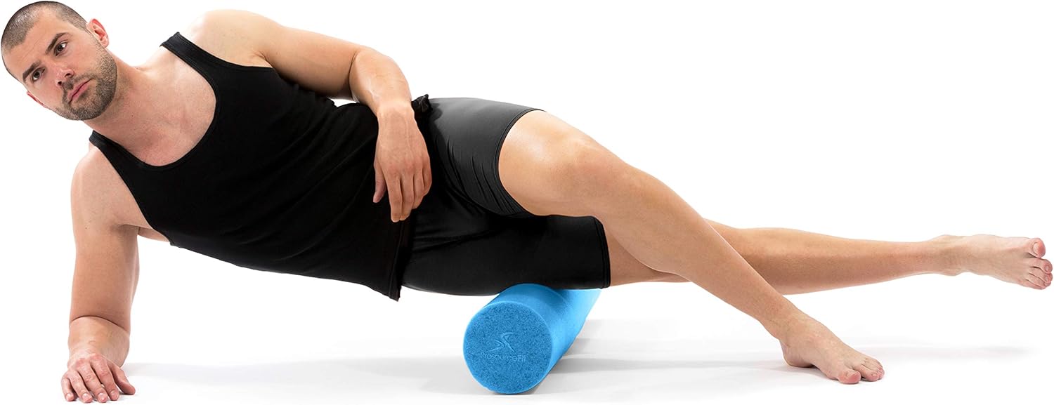 Prosource Fit Flex Foam Rollers 36” for Muscle Massage, Physical Therapy, Core & Balance Exercises Stabilization, Pilates, Blue : Exercise Foam Rollers : Sports & Outdoors