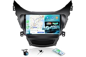 SIXWIN 4G+128G Car Radio for Hyundai Elantra 2011 2012 2013 Android 13 Replacement Upgrade Stereo with CarPlay Android Auto 9 Inch Touch Screen Head Unit with Backup Camera Mic