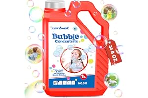 Zerhunt Concentrated Bubble Solution 33.8 OZ：1L Non-Toxic Bubble Refil for Bubble Toys - Bubbles for Kids -Bubble Machine/Gun Solution (Red)