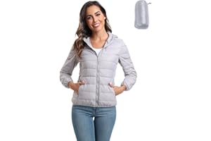 Valennia Women's Short Down Coat Packable Puffer Jacket With Hooded Winter Ultra Light Outerwear