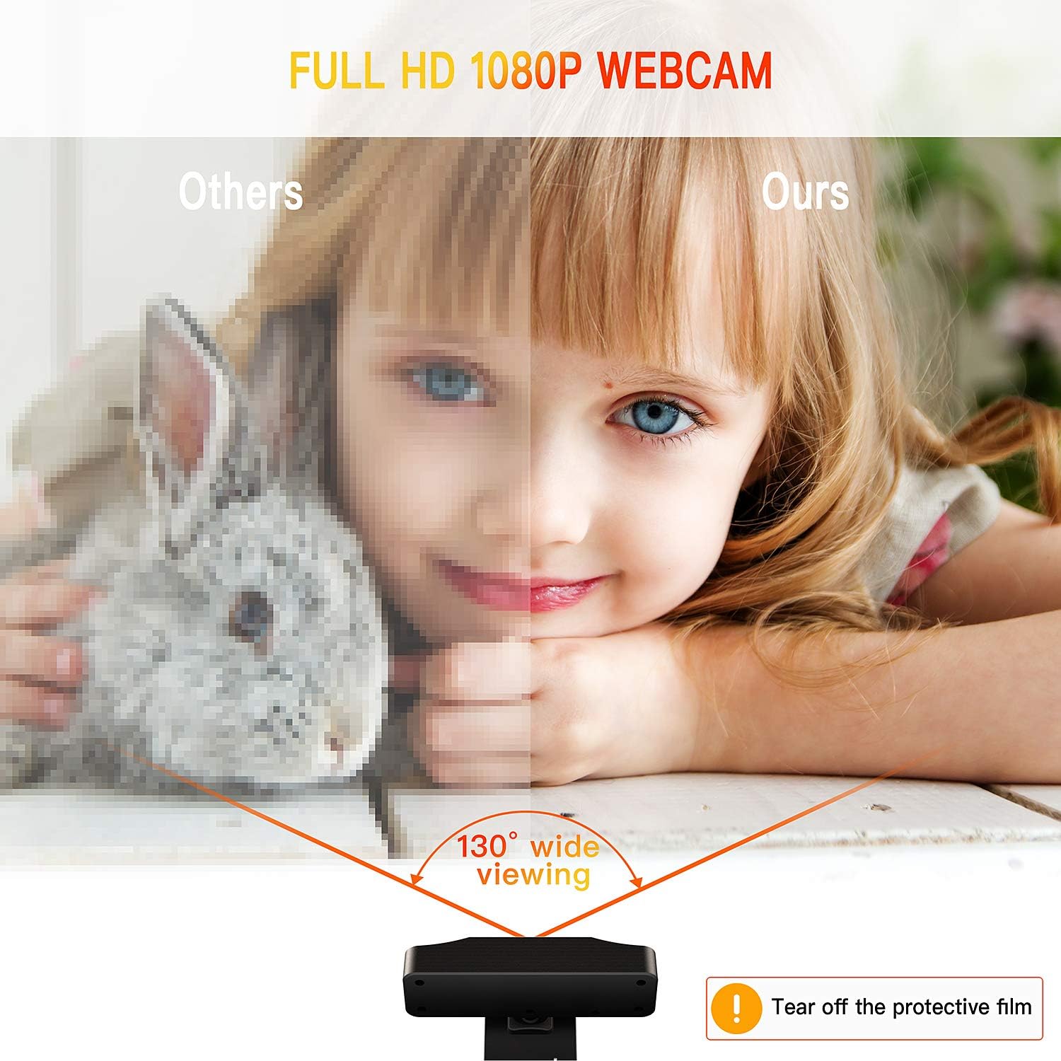 Webcam with Microphone,AuKing Web Camera 1080P Full HD USB Computer Camera,Laptop Desktop PC Camera 110 Degree Widescreen Autofocus[Dual Noise Reduction] for Recording, Calling, Conferencing, Gaming: Computers & Accessories
