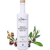 Pura Grove Organic Cold Pressed Extra Virgin Olive Oil Premium Grade - High Polyphenol - Hand Harvested & California Grown - 16.9Oz Opaque Glass Bottle 2024 Harvest 2025 Bottled