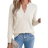 EVALESS Womens Sweaters Trendy Cute Lightweight Wool Blend Knit Fall Winter | Dressy Casual Pullover,2026 Long Sleeve Scalloped V Neck Tops,Work Business Holiday Vacation Outfits,Fashion Spring Clothes