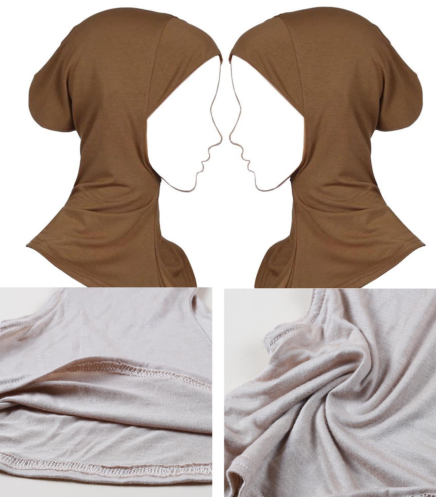 3-9 Pieces Modal Hijab Turban Muslim Hijab Cap Adjustable Muslim Scarf Stretchy Head Scarf for Women