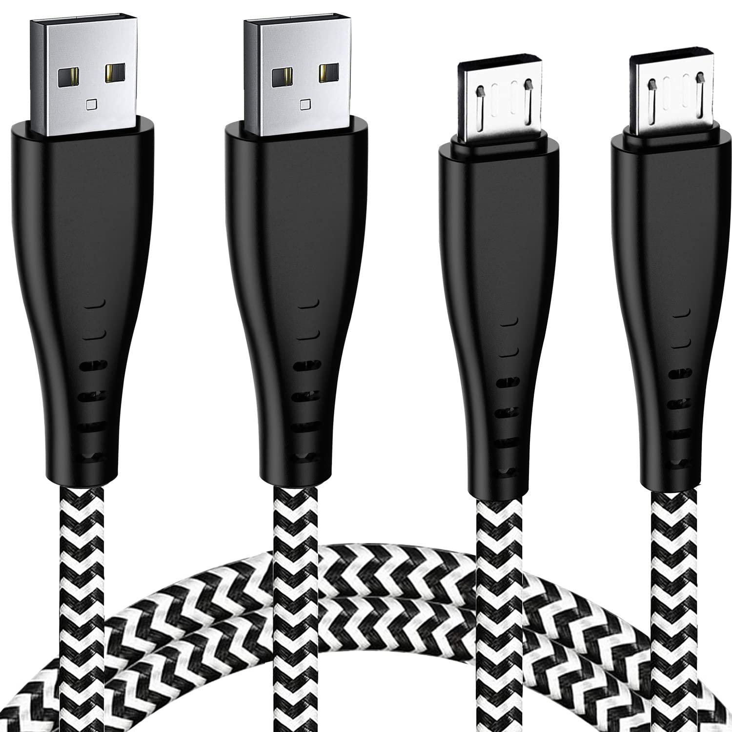 Micro USB Charging Cable 2M 2-Pack,Charger Lead for Kindle Fire 7 8 HD 6 8 Tablet Kids Edition Kindle Paperwhite,Samsung Galaxy A10 A7 A6 2018 A03 J6,Fast Charge Wire-Not For Fire 8/8+ 2020（10th Gen）