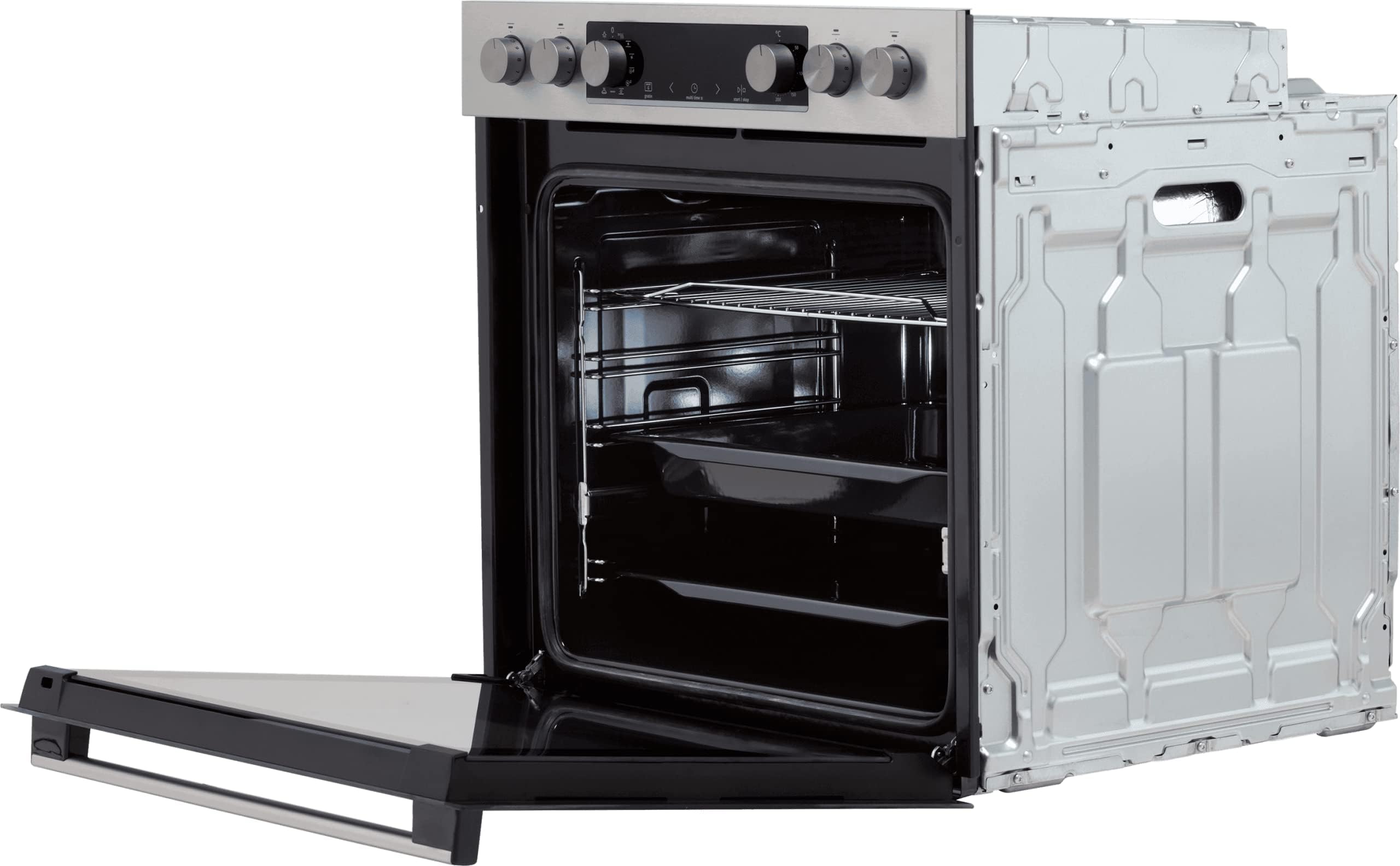 Gorenje Einbauherd-Set Heißluft Inox Set 4 mit Glaskeramik-Kochfeld / 77L / ExtraSteam / GentleClose & Open / EcoClean / AirFry / PizzaMode / PerfectGrill / Teleskopauszüge / Inox-Look 4