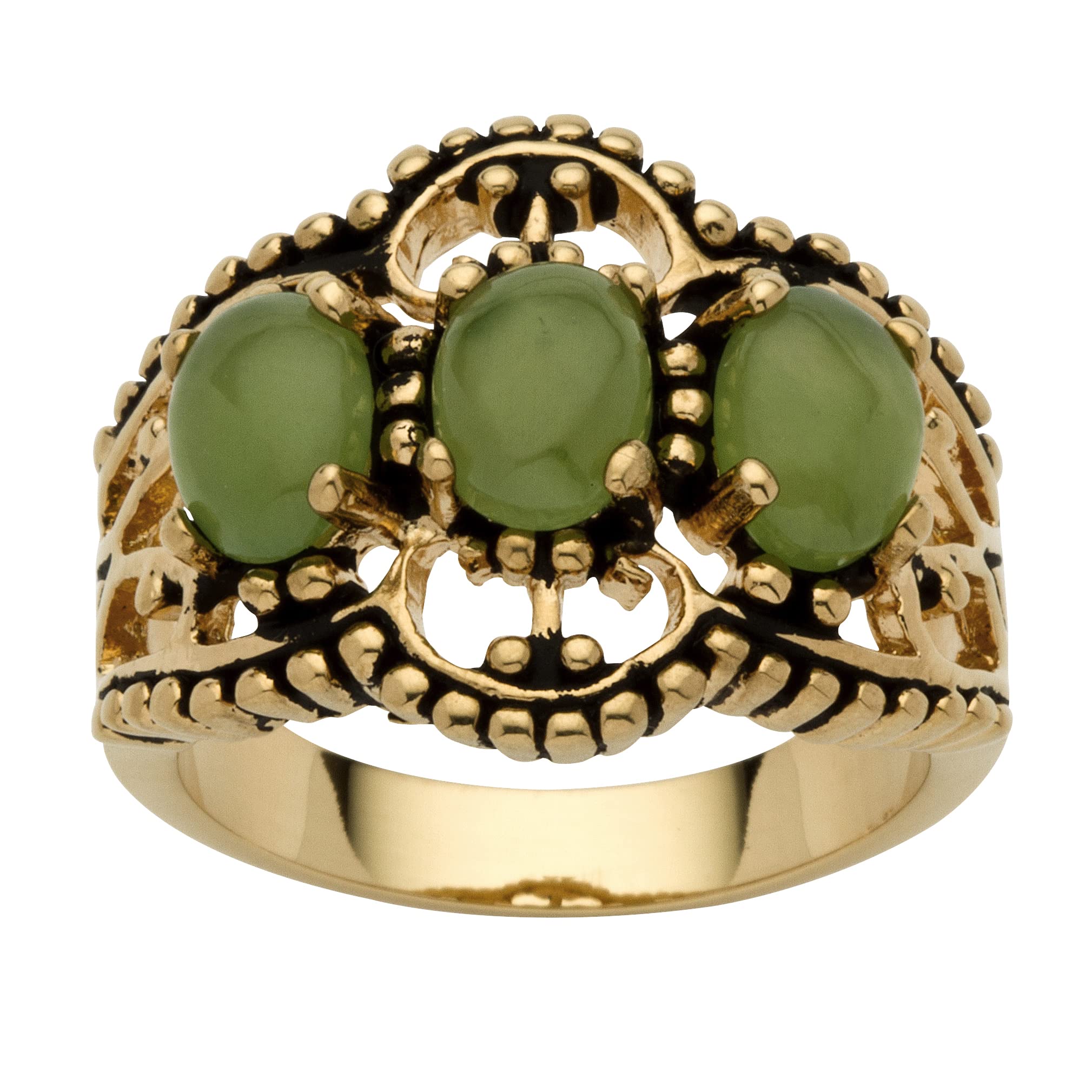 Gold-Plated Onyx & Crystal Swirl Ring | Marquise Black Onyx | Sizes 5-10 - View #6