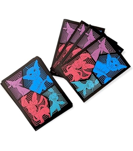 Amazon.com: Pokemon Card Sleeves - Umbreon Flareon Jolteon - Evolving Skied  Elite Trainer Box - 65 Count Pack