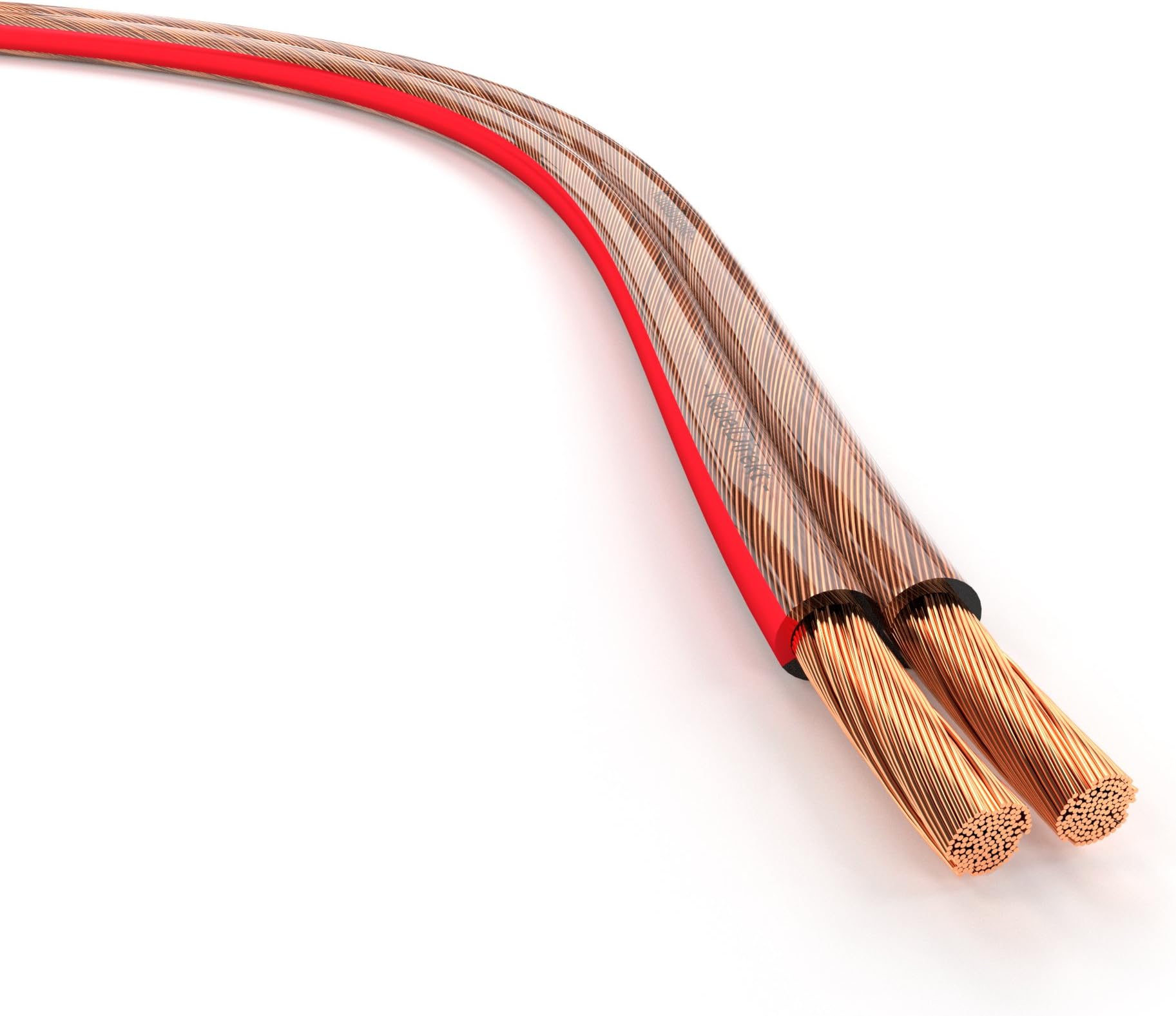 KabelDirekt 50M 2X2.5Mm Transparent Ofc Copper Speaker Cable With Polarity Marking â€“ Ring â€“ Pro Series