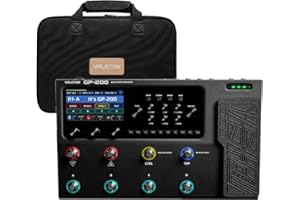 Valeton GP-200 Multi-Effects Guitar & Bass Processor Pedal with Amp Modeling, IR Loader, Expression Pedal, USB Audio Interfac