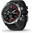 Garmin Descent Mk2, Watch-Style Dive Computer, Multisport Training/Smart Features, Stainless Steel with Black Band, 010-02132