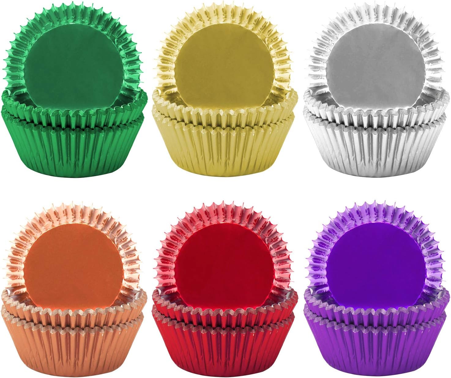 100 Muffin Papierförmchen Rot & Blau - Cupcake Formen Für Backen
