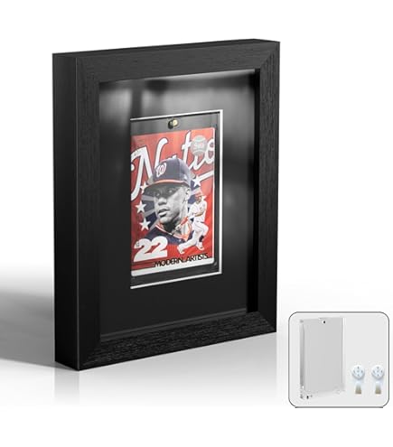 baseball card display case single card 1 with 3 Cards Homeplate Shaped Homeplate Heroes with a 4.5 shelf height Baseball Holder with Picture Frame