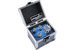 Accusize Industrial Tools 4 pc 45 Degree H.S.S. Dovetail Angular Cutters, Right Hand Weldon Shank, 4400-6245