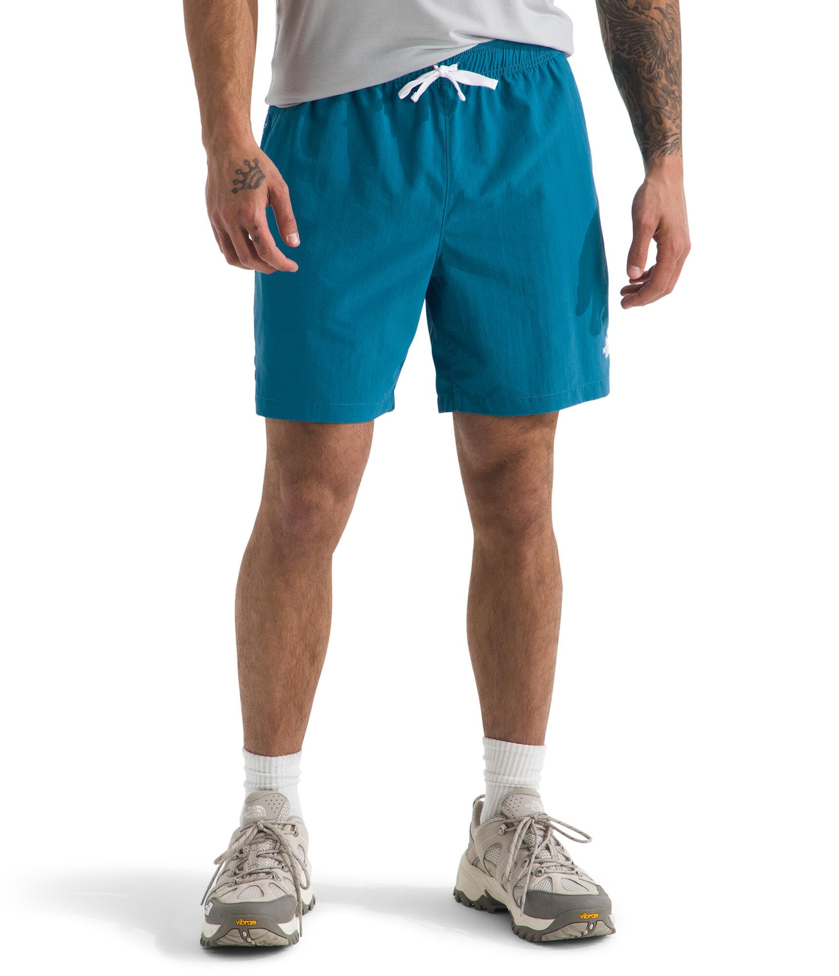 The North Face Men’s Action Shorts 2.0 – Lightweight & Breathable Nylon Shorts with FlashDry Technology & Adjustable Drawcord, Dusk Blue, Large Long
