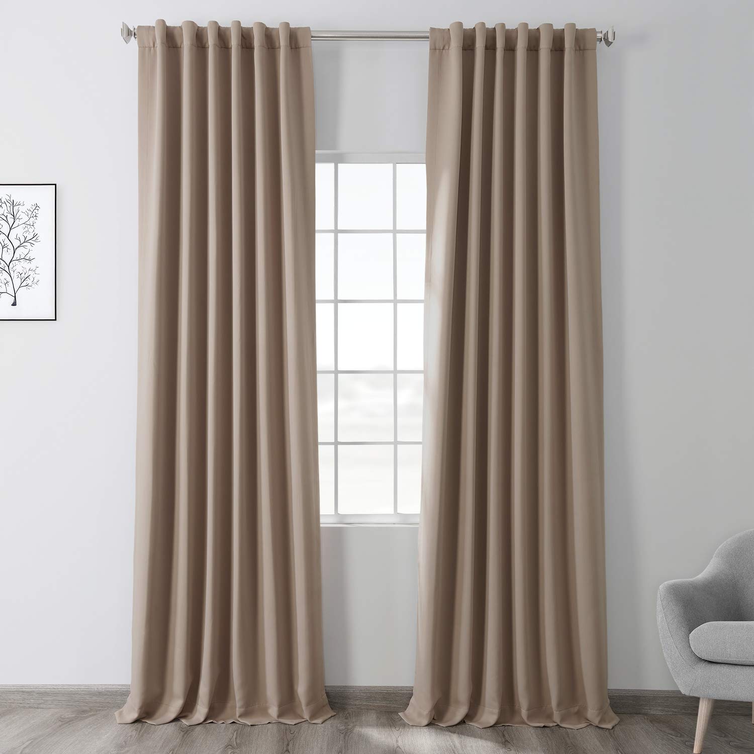 HPD Half Price Drapes Room Darkening Curtain 50 X 96 (1 Panel), BOCH-171316-96, Banyan Brown, 50W x 96L
