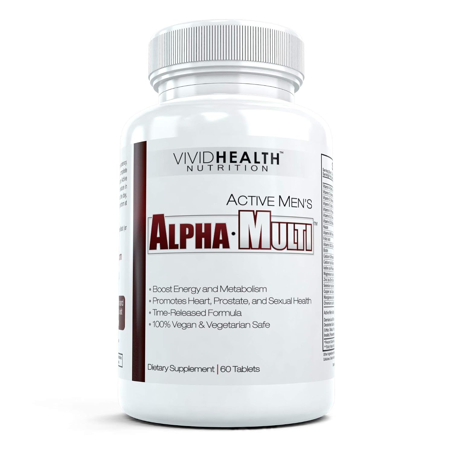 Active Men'S Alpha-Multi - High Performance Multivitamin Providing Complete Nutrition For Active Men, Male Health, - 60 Tablets Per Bottle (1 Bottle) (760921109069)