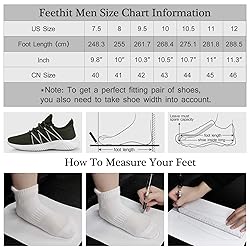 Feethit Mens Slip On Running Shoes Breathable