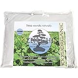 ZEN CHI Buckwheat Pillow- Organic Standard Size (14x20) w Natural Cooling Technology- All Cotton Cover w Organic Buckwheat Hu