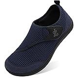 LeIsfIt Mens Wide Toe Box Shoes Adjustable Diabetic