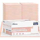 MKISS Oversized Bed Pads 40" x 60"(40 Counts), Heavy Duty Ultra Absorbent Underpads, Chucks Pads Disposable for Adults, Children, Babies, Elderly and Pets