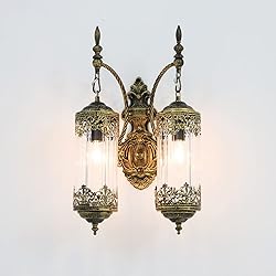 RONGHUAFUGUI Vintage Wall Sconces 2-Light Rustic