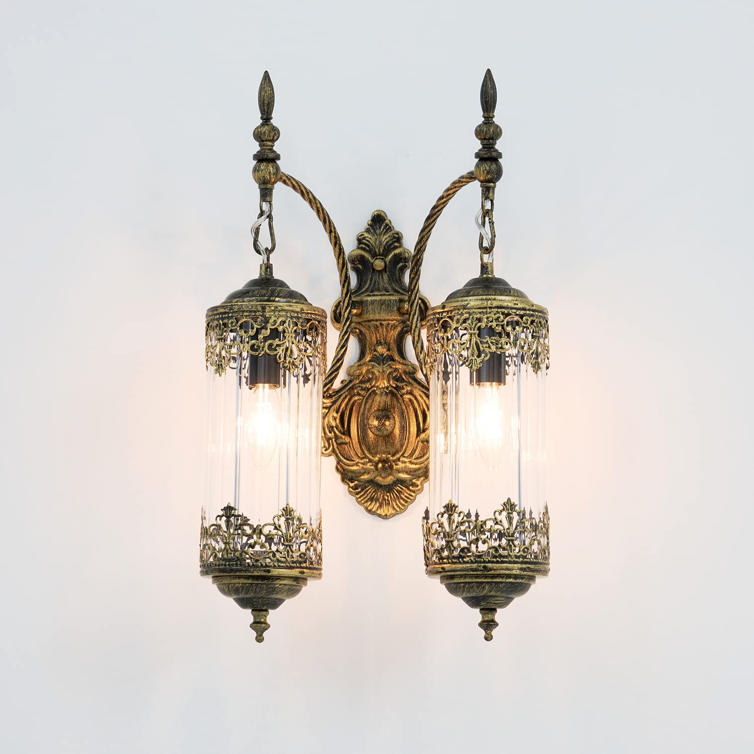 RONGHUAFUGUI Vintage Wall Sconces 2-Light Rustic