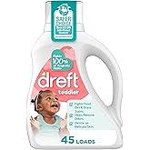 Dreft Toddler Liquid Laundry Detergent, Fights Stains, Removes Odors, 45 loads, 60 fl oz