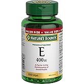 NATURE'S BOUNTY Vitamin E, 400 IU, Antioxidant, Preservative Free, 200 Softgels, 134 g