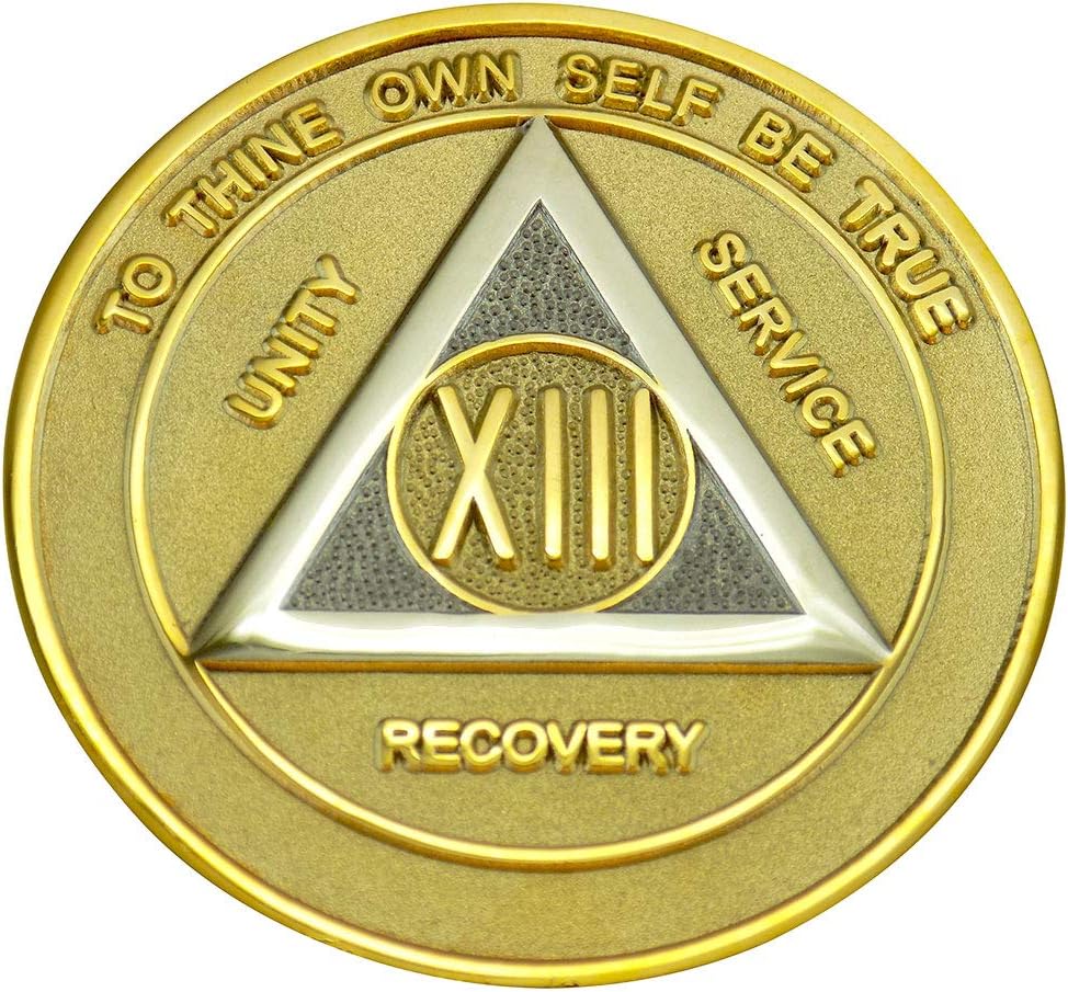 Recovery coins NA 7 Year Bi-Plate Medallion sobriety Exonumia Tokens
