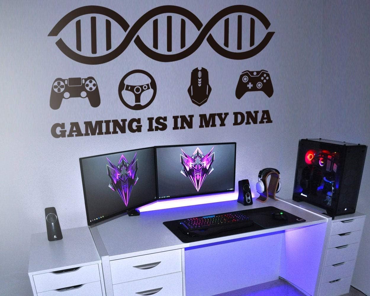 Gaming Room Gaming Decoración de Battlestation Gamer Setup Gamer