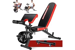 OPPSDECOR 800LBS Adjustable Weight Bench, Workout Bench for Home Gym, Weight Bench with Leg Extension and Leg Curl, Preacher Curl Bench, Gym Bench Exercise Bench