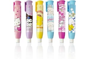 WSHLLLFC 6Pcs Cute Creative Stationery Erasers for Kids Retractable Pencil Erasers for Pencils Kawaii Eraser Fun Kitty Erasers Back to School Supplies Kid Party Favors Gift Suitable for Children Over 3Years（B）