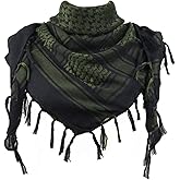 Explore Land Cotton Shemagh Keffiyeh Tactical Desert Scarf Neck Head Wrap with Tassel for Men Women