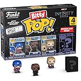 Funko Bitty POP! Marvel - Captain American and A Surprise Mystery Mini Figure - 0.9 Inch (2.2 Cm) - Marvel Comics Collectable - Stackable Display Shelf Included - Gift Idea - Cake Topper