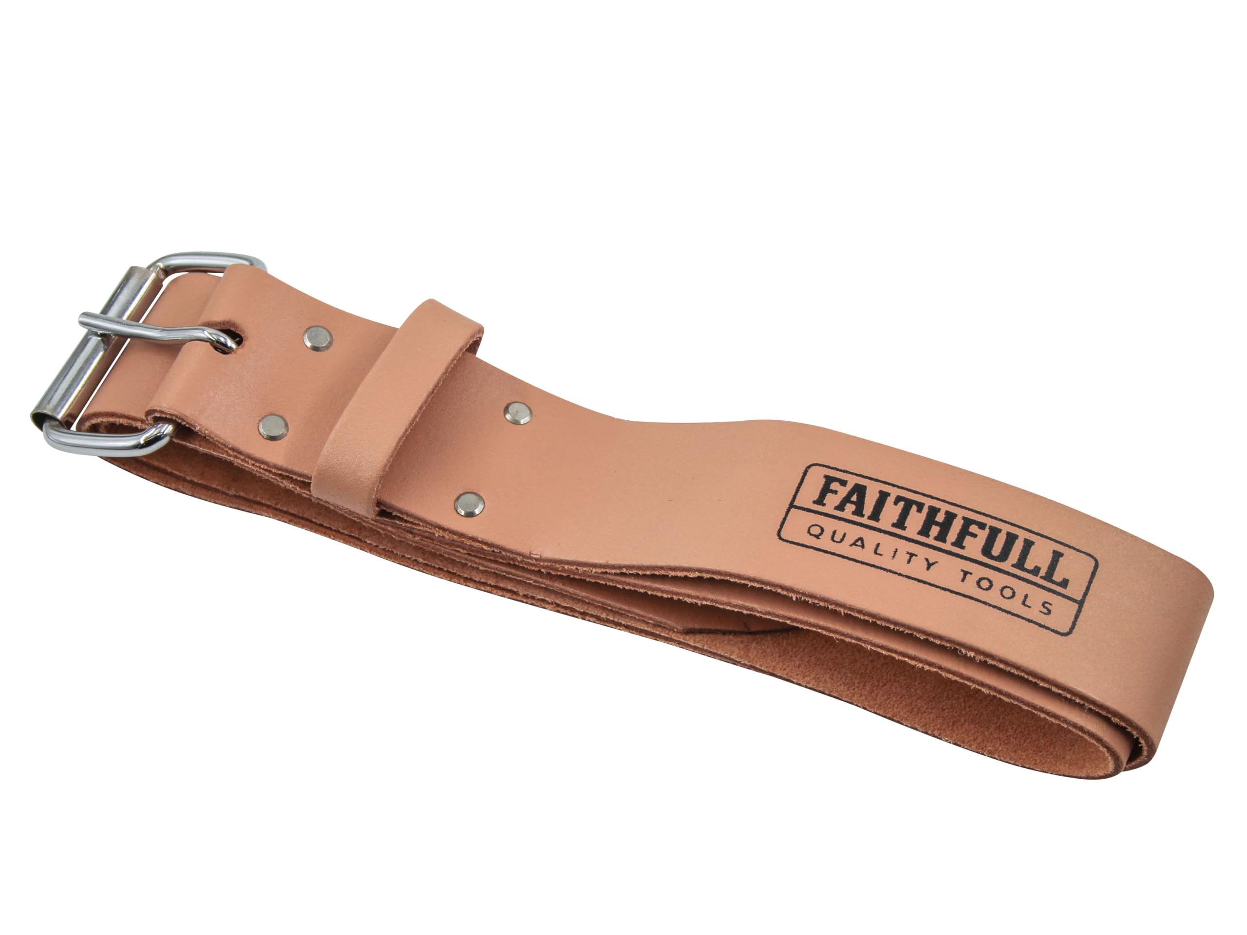 Faithfull FAILB134 Heavy-Duty Leather Belt 45mm and 1.3/4-inch, Beige