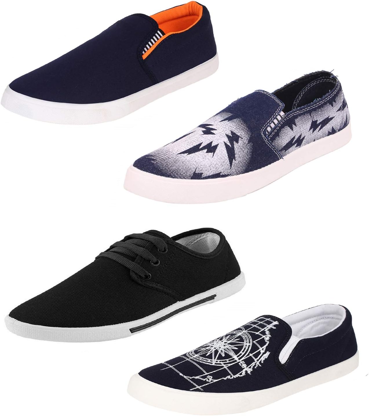 WORLD WEAR FOOTWEAR Men's Combo Classic Casual Loafers & Sneakers Latest Trending Shoes