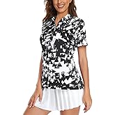 Viracy Womens Golf Shirt UPF50+ Sun Protection Short Sleeve 1/4 Zip Up Polo Workout Tops Fast Dry Fit Moisture Wicking