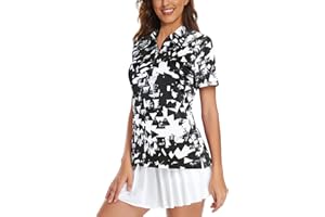 Viracy Womens Golf Shirt UPF50+ Sun Protection Short Sleeve 1/4 Zip Up Polo Workout Tops Fast Dry Fit Moisture Wicking