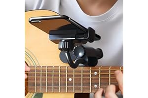 Guitar Phone Holder - Adjustable & Rotatable Guitar Mount for Guitars/Ukulele, Universal Smartphone Compatibility, Ideal for 