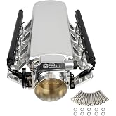 Htostar Racing For LS Intake Manifold Compatible with LS1 LS2 LS6 of cathedral port heads with Drive by Cable Throttle Body Compatible with Chevy Cadillac Pontiac Aluminum (92mm)
