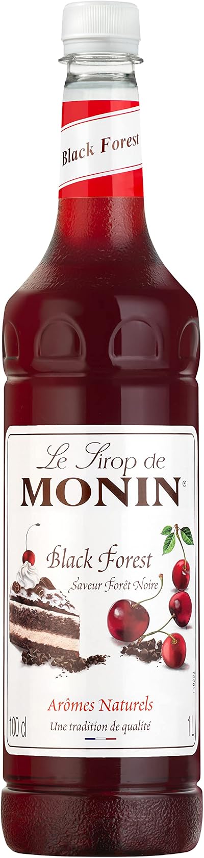 MONIN Black Forest Syrup 1L Brand Premium Chocolate Cherry Flavor
