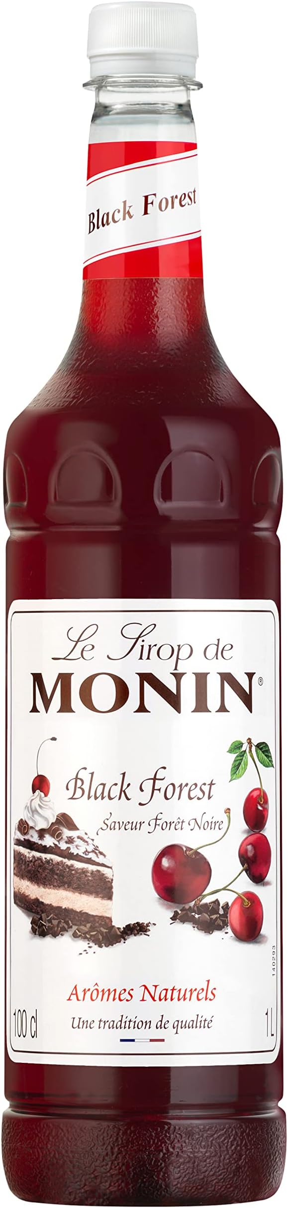 MONIN Black Forest Syrup 1L Brand Premium Chocolate Cherry Flavor