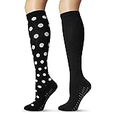 AlisOker 2 Pcs Soft Knee High Long Socks for Women&Men Compression Socks for Pregnancy Travel Sports