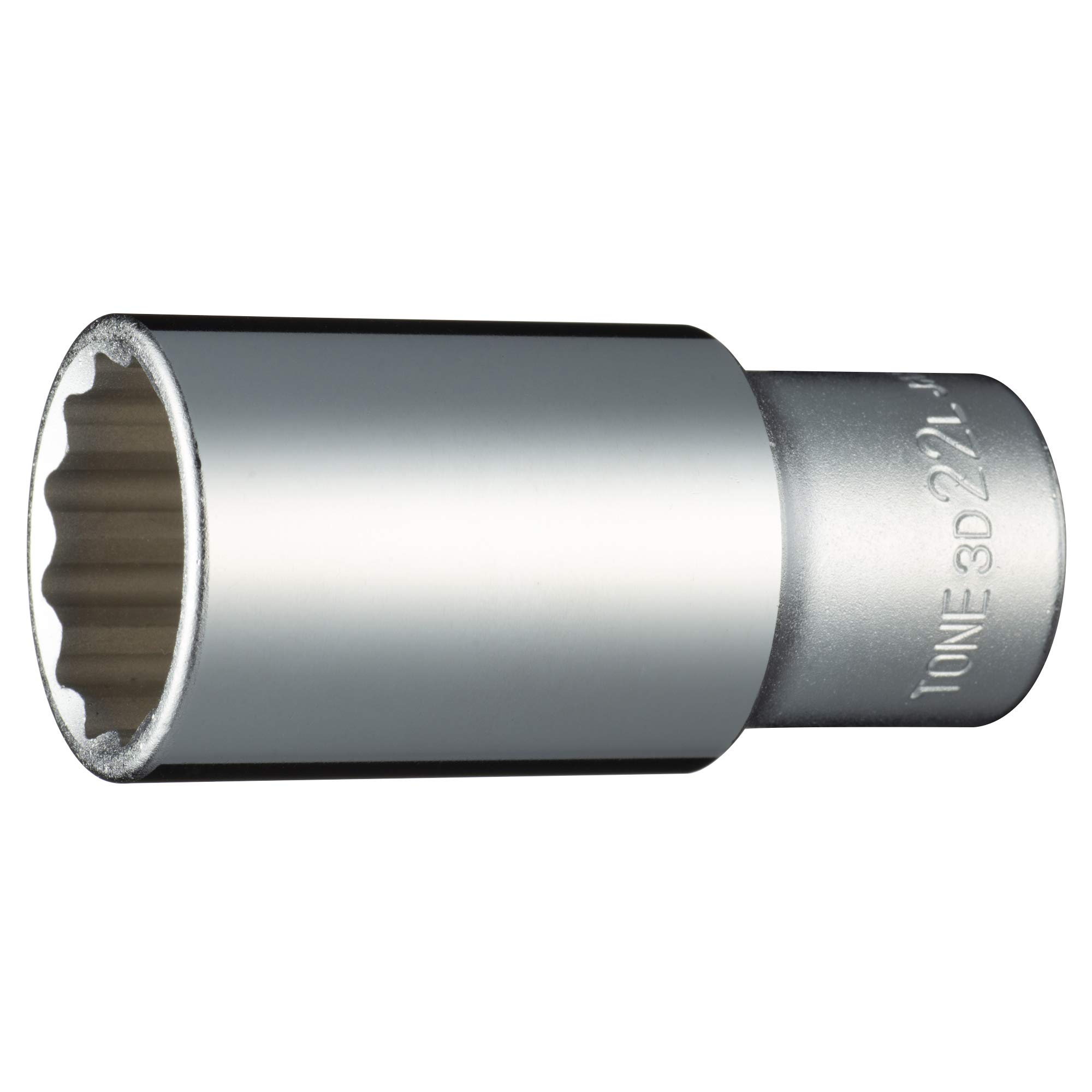 トネ(TONE) ディープソケット(12角) 3D-22L 差込角9.5mm(3/8") 二面幅22mm商品画像