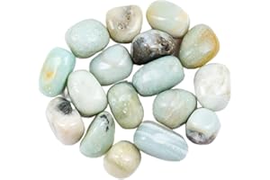 Cherry Tree Collection 1/2 Pound Polished Stones - 1/2" - 1" Size Tumbled Stones - Tumbled Crystals Bulk for Healing, Reiki, Chakra (Amazonite)