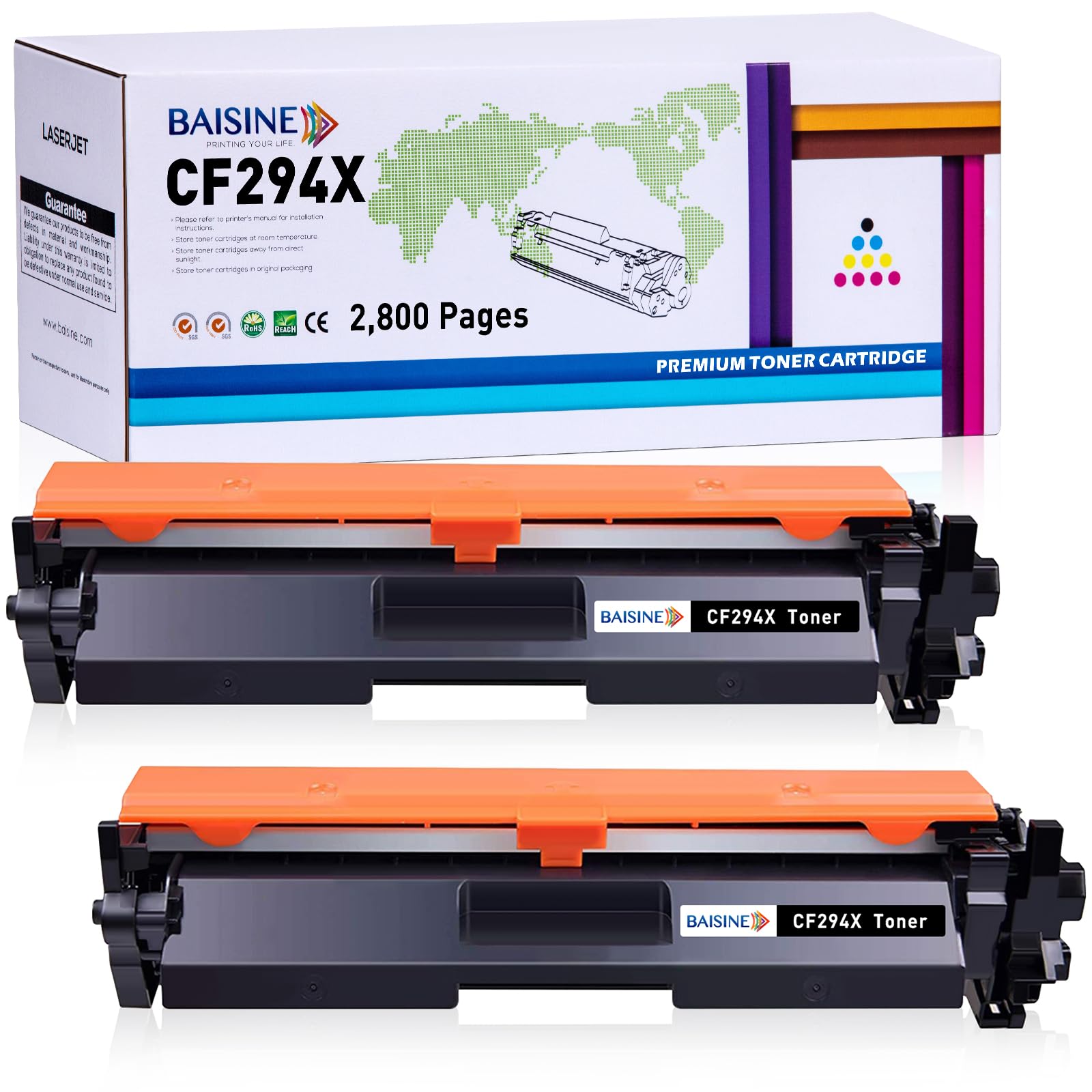BAISINE Pack of 2 Compatible HP Laserjet Pro M118dw, M148dw, M148fdw, M149fdw, MFP M149fdw Black Toner, High Yield, 2800 Pages