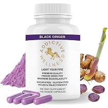 Amazon.com: Addictive Wellness Black Ginger Capsules 450mg ...