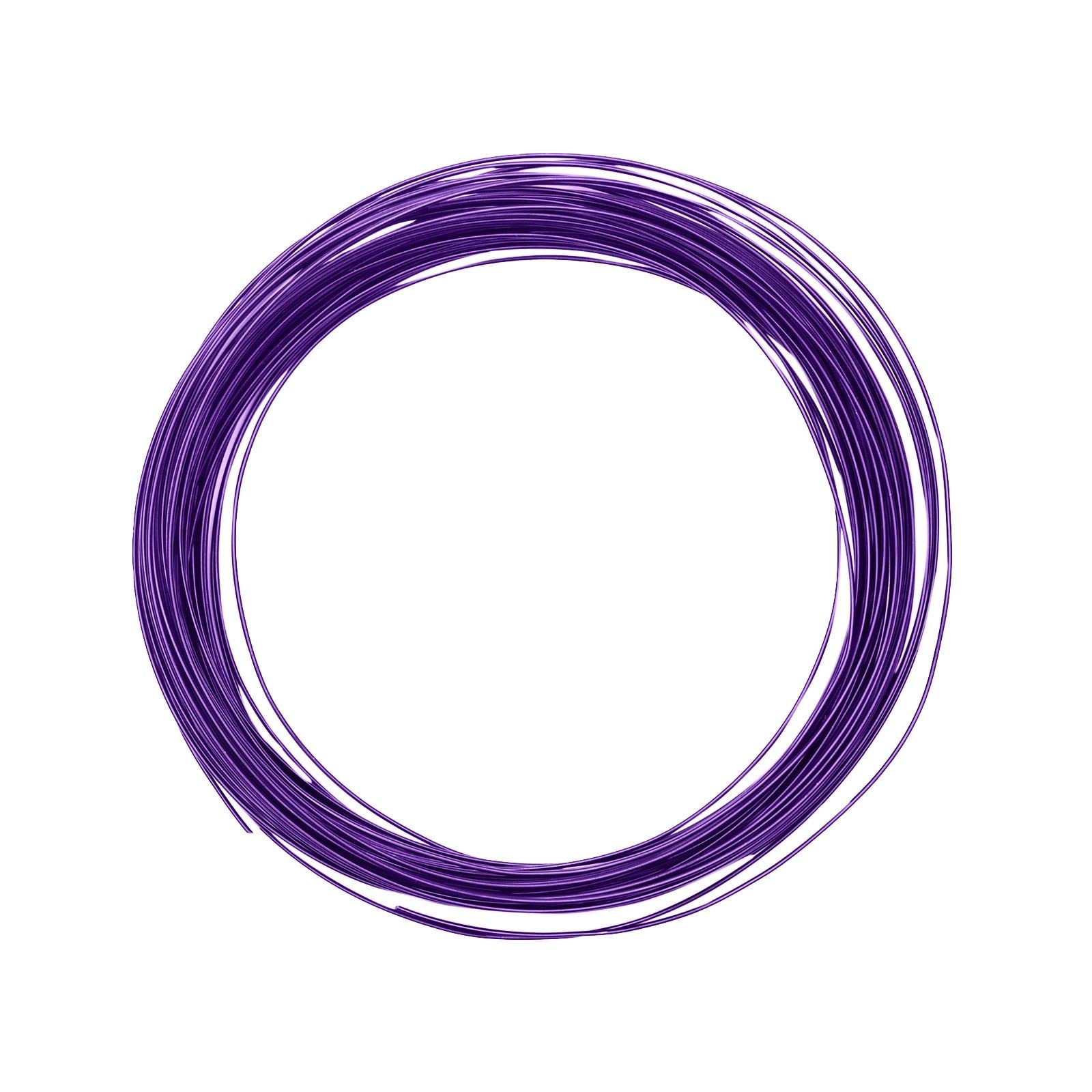 Vaessen Creative Aluminium Craft Wire 49.2 ft (15 m) x 0.03" (0.8 mm) Lilac (Purple) - Flexible Metallic Wire for Crafting, Flower Arranging, Jewellery Making and Modelling
