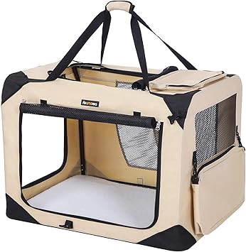 Amazon Feandrea ペットケージ キャリーバッグ 60 40 40cm 中型犬 大型猫 キャリー 折り畳める 頑丈耐久 通気性抜群 旅行 通院 お出かけバッグ ソフトケージ Pdc60w Feandrea キャリーバッグ スリング 通販
